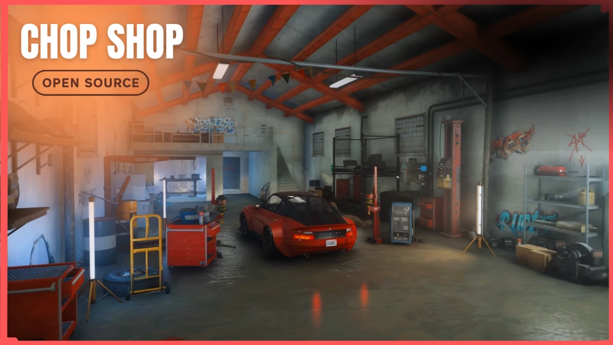Chop Shop MLO FiveM | Vehicle Chop Shop & Mechanic Garage | Open Source